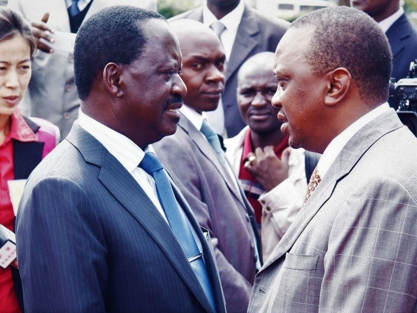 Raila Odinga and Uhuru Kenyatta