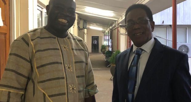 Dr. Dokurugu with Professor Kwesi Yankah, Minister of State in charge of Tertiary Education.