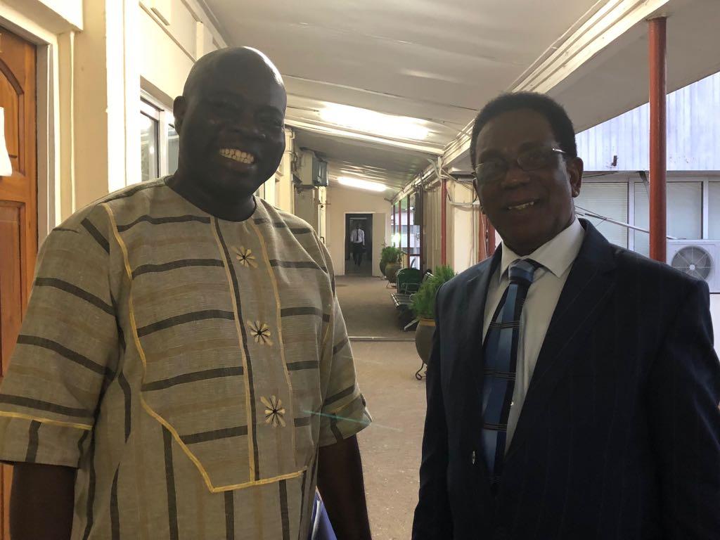 Dr. Dokurugu with Professor Kwesi Yankah, Minister of State in charge of Tertiary Education.