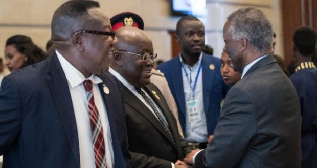 President Nana Addo with former South African president Thabo Mbeki