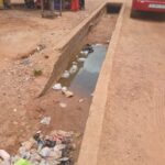 A choked drainage system in Oyibi